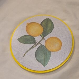 Lemon Design Round Trivet